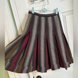 Pendleton box pleat reversible skirt xs
